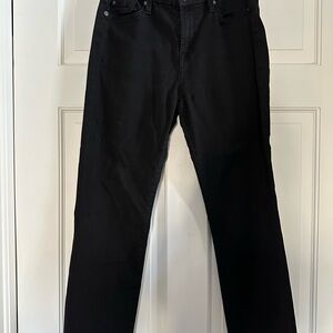 7 For All Mankind Black Ankle Cropped Jeans